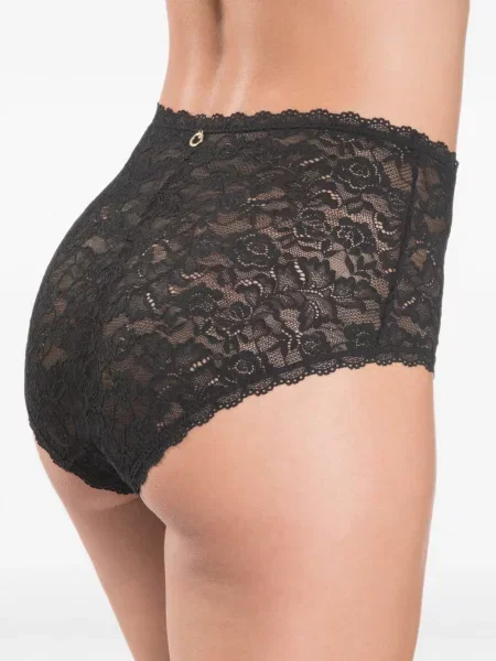 Chiloți briefs Aubade cu model floral din dantelă negru