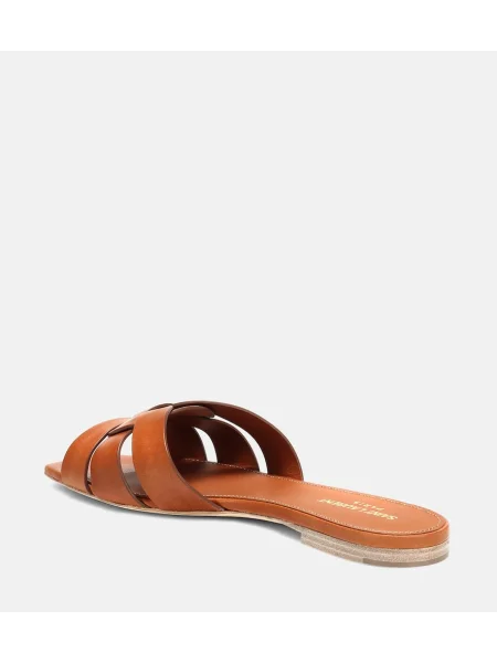 Sandale Saint Laurent din piele maro