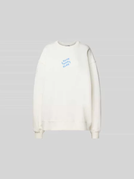 Bluza o kroju oversized z nadrukiem z logo Oh April biała