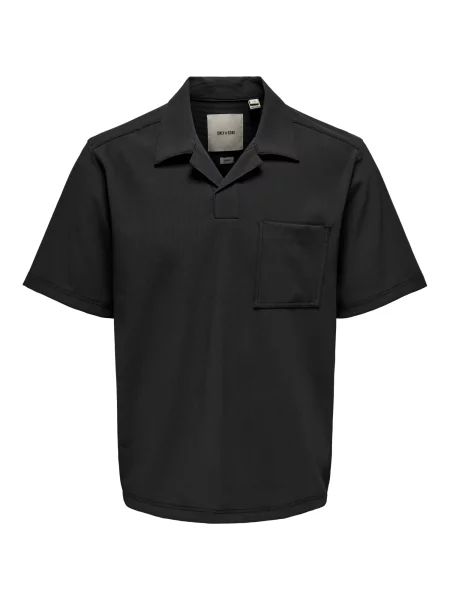 Only & Sons Tricou Pli' negru