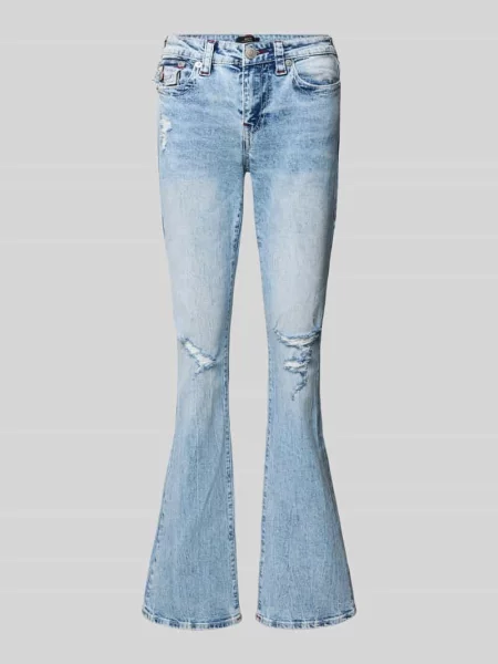 Jeansy o rozkloszowanym kroju z przetarciami model ‘BECCA’ True Religion
