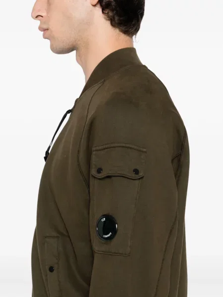 Geacă bomber C.p. Company din fleece verde