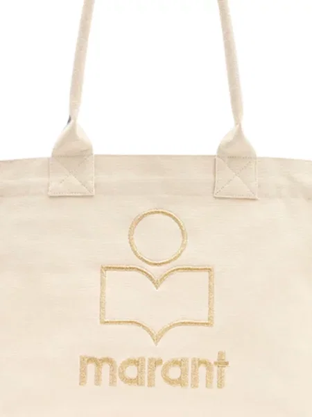 Geantă shopper Isabel Marant cu broderie din canvas