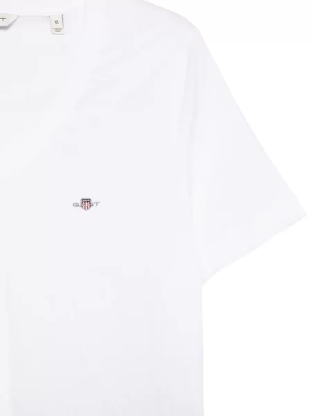 Tricou Gant cu decolteu în V alb