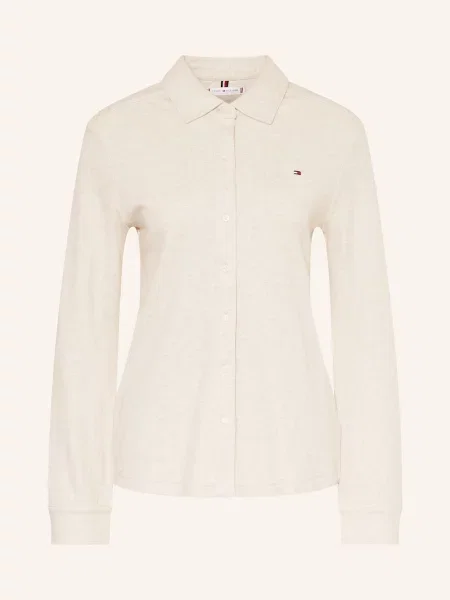 Tommy Hilfiger Koszula Z Dżerseju weiss beżowa