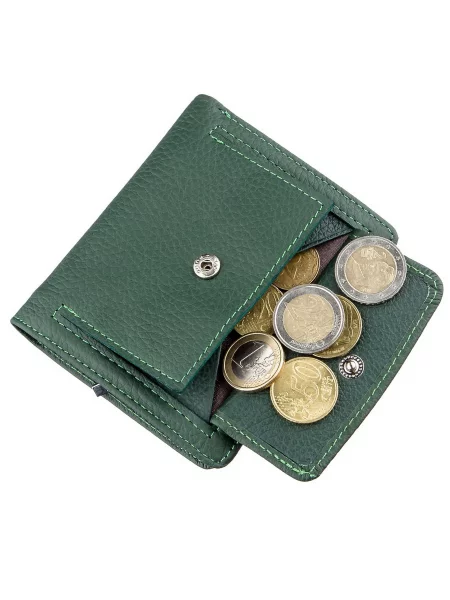 Кожаный кошелек St Leather Accessories зеленый