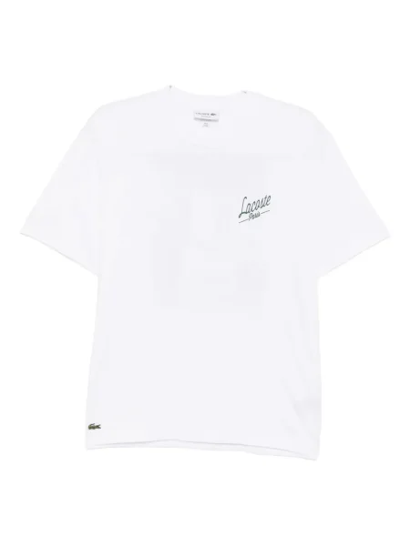 Tricou Lacoste cu imagine alb