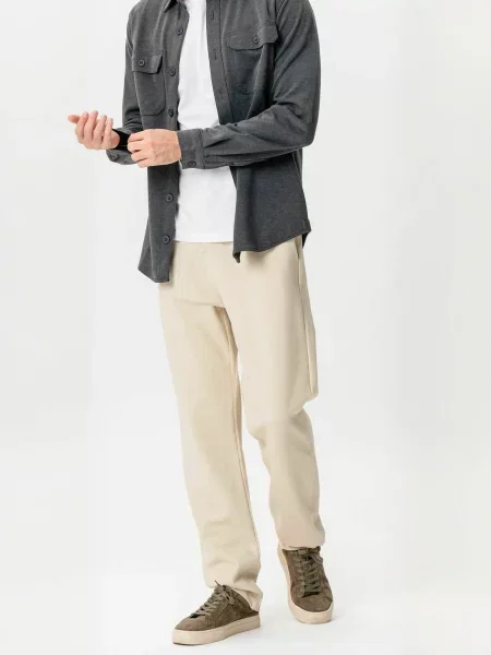 TEESHOPPEN Pantaloni Wide bej
