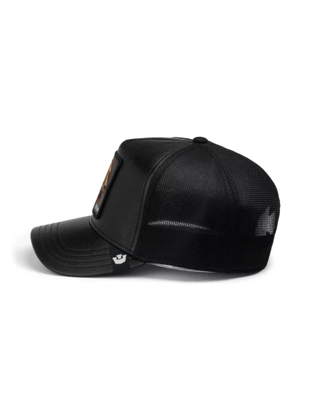 Goorin Bros czapka z daszkiem trucker z imitacji skóry Faux Leather Bear czarna