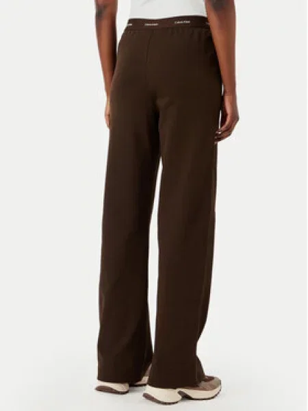 Calvin Klein Jeans Teplákové nohavice Tmavo hnedá