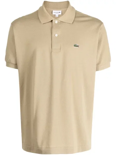 Polo Lacoste cu broderie maro