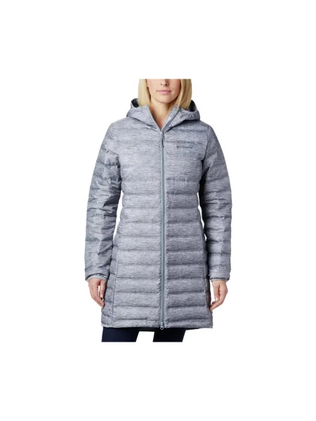 Geacă cu puf Columbia cu glugă gri