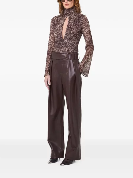 Bluză Nicholas cu imagine cu model leopard maro