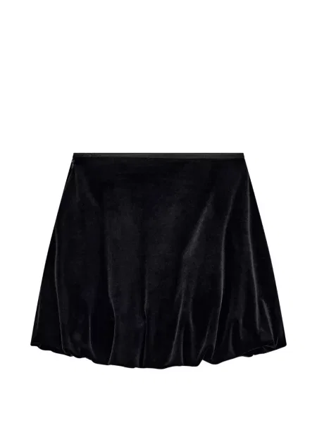 Fusta mini Emporio Armani de catifea negru