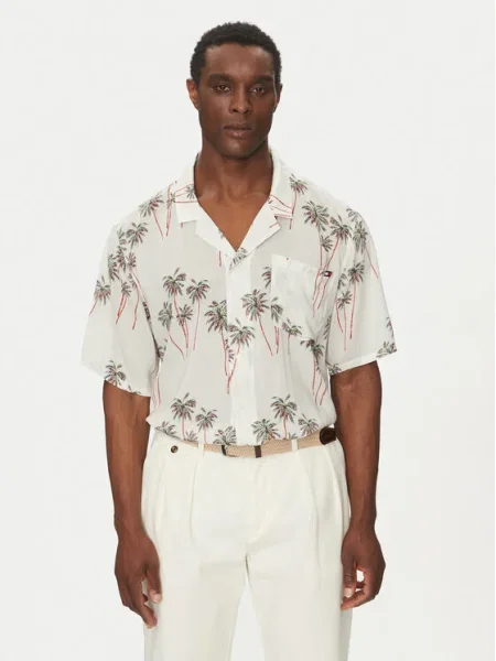Tommy Hilfiger Cămașă Bowling Shirt Print bej