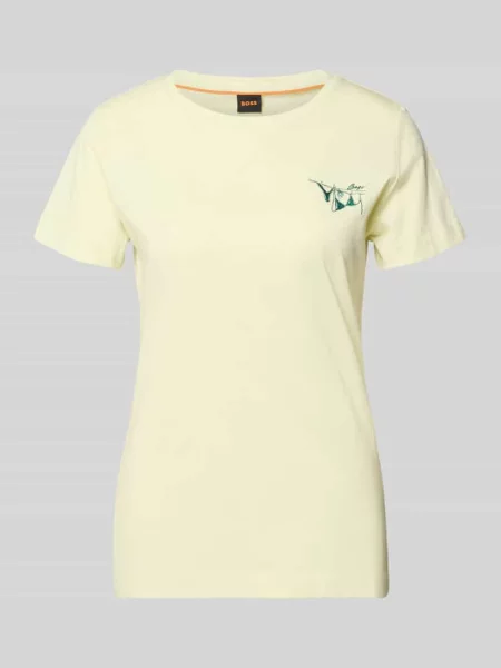 T-shirt z czystej bawełny w kroju regular fit model Boss Orange