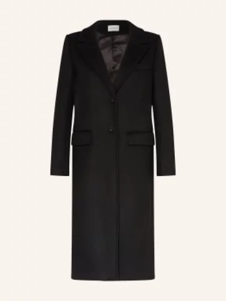 Claudie Pierlot Płaszcz Wełniany schwarz czarny