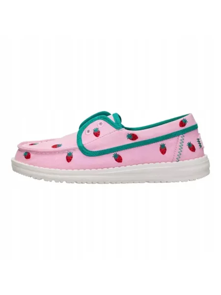 HeyDude Mokasyny Wendy CRU Embroidered czerwone