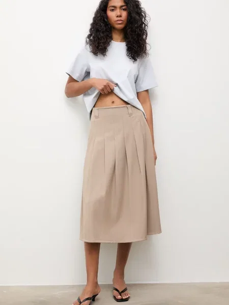 Answear.LAB spódnica beżowa