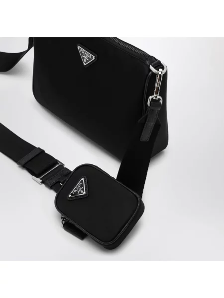 Torba crossbody Prada skórzana czarna