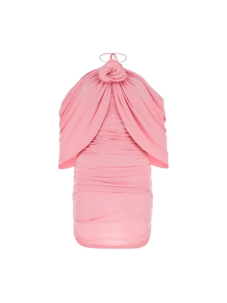 Krótka mała sukienka mini Magda Butrym z dżerseju różowa