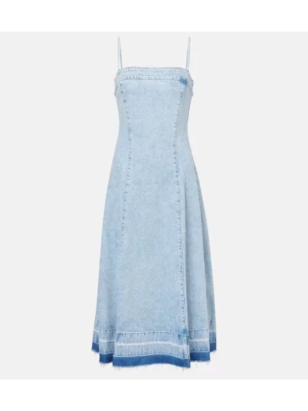 Rochie din denim Simkhai până la genunchi de costum albastru