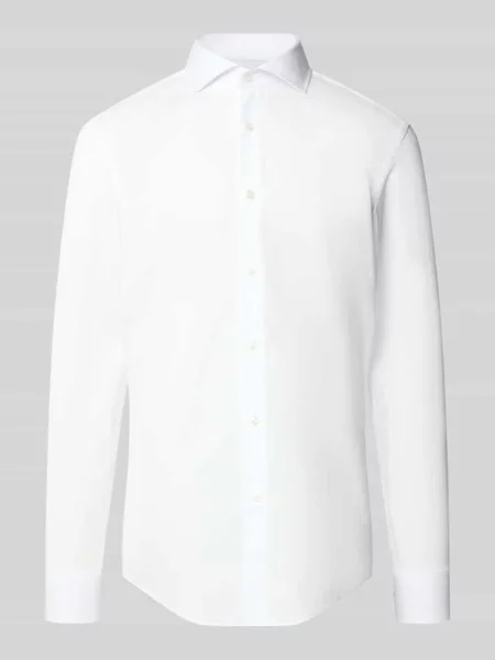 Koszula biznesowa o kroju slim fit z czystej bawełny model H-HANK-SP' Boss biała