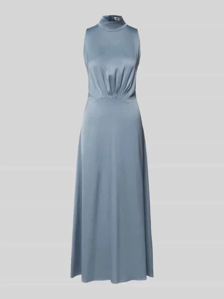 Sukienka midi ze stójką model AMABEL' Drykorn błękitna