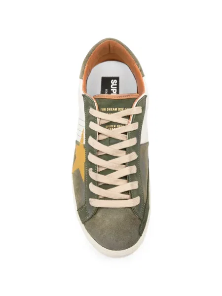 Маратонки Golden Goose с протрити краища зелено