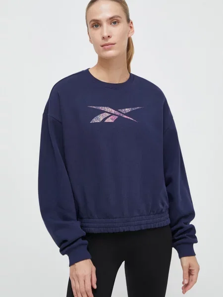 Сафари суитчър Reebok с принт тъмносиньо