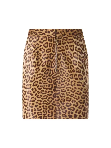 Mała mały spódnica skórzana Roberto Cavalli brązowa