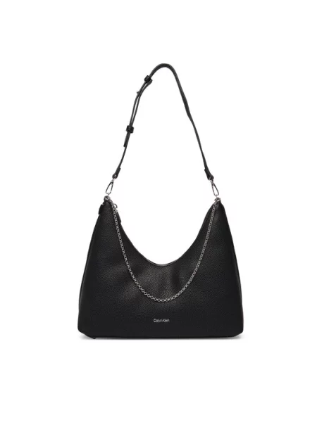 Calvin Klein Torba za čez ramo / srebrna črna