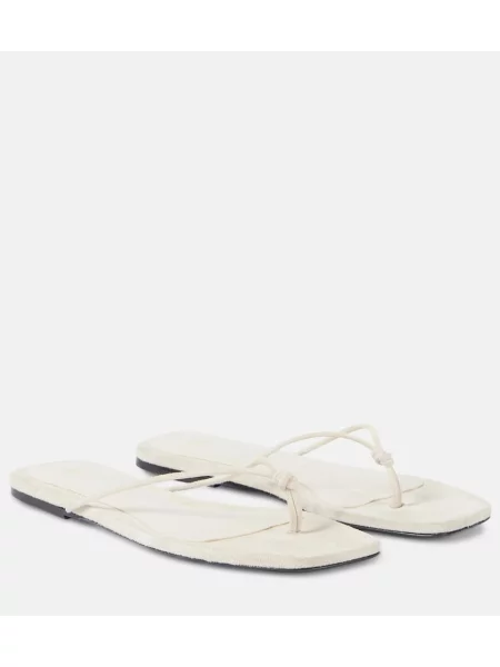 Chiloți tanga Toteme din piele de căprioară bej