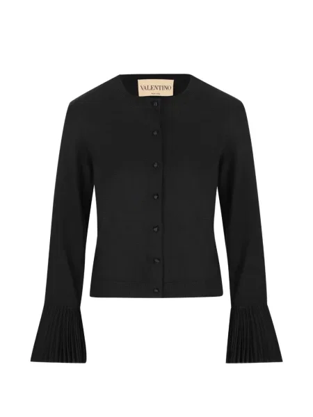 Cardigan Valentino Garavani plisat negru