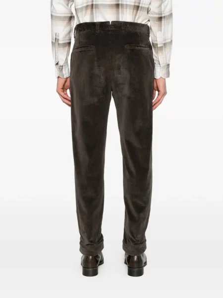 Pantaloni Berwich de catifea cord maro