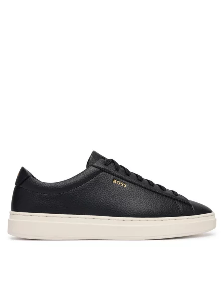 BOSS Kieran sneakersy skórzane czarne