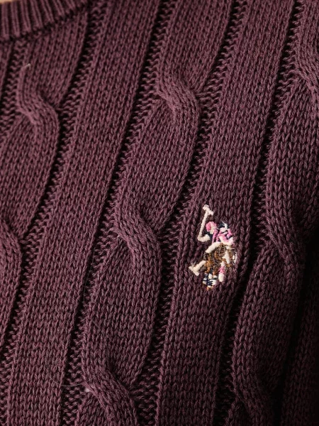 U.S. Polo Assn. női pulóver CREW NECK CABLE