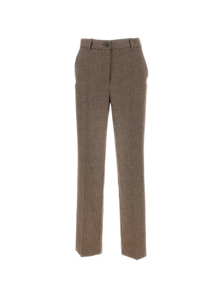 Pantaloni P.a.r.o.s.h. în carouri maro