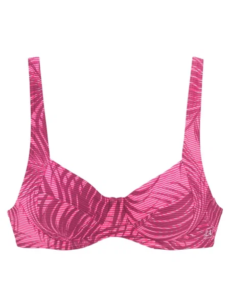 LASCANA ACTIVE Sutien costum de baie roșu bordeaux / roz alb