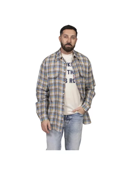 Lniana koszula Dsquared2 retro