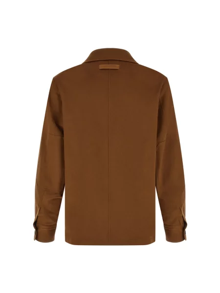 Kurtka skórzana Zegna brązowa