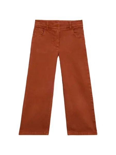 Jeansy straight leg dziecięce Stella Mccartney pomarańczowe