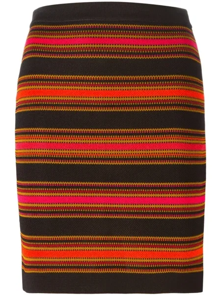 Fustă Balmain cu dungi negru