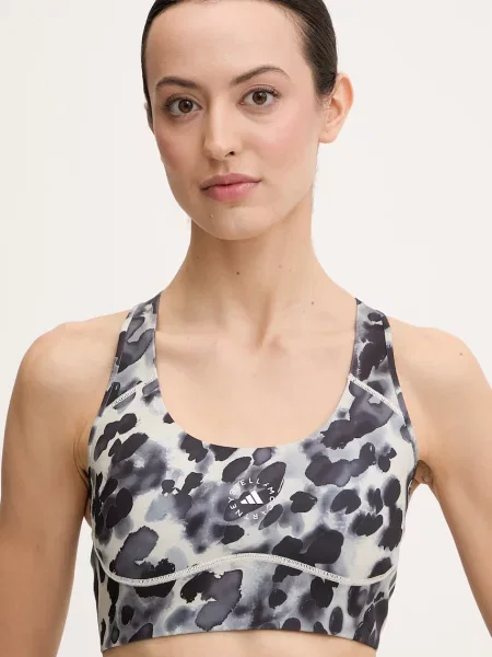 Sportovní podprsenka adidas by Stella McCartney šedá