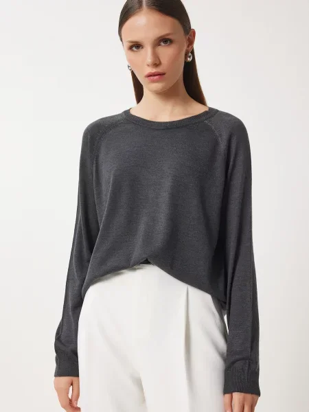 Happiness İstanbul Pulover metalic gri