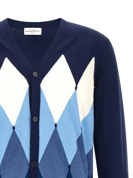 Kardigan Ballantyne s výstřihem do v modrý