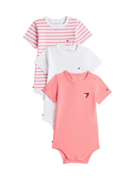 Tommy Hilfiger Комплект детски бодита розов
