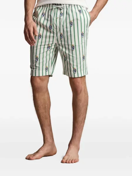 Pijamale Polo Ralph Lauren cu autograf cu dungi din piele negru