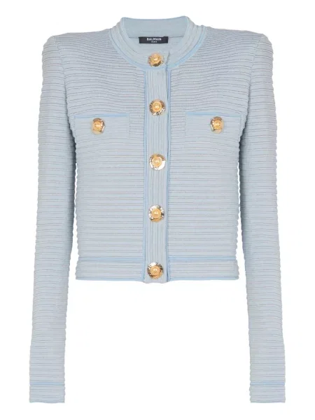 Cropp cardigan Balmain albastru
