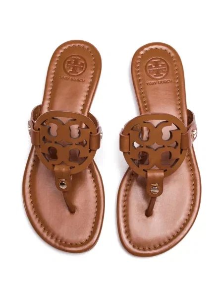 Japonki Tory Burch brązowe